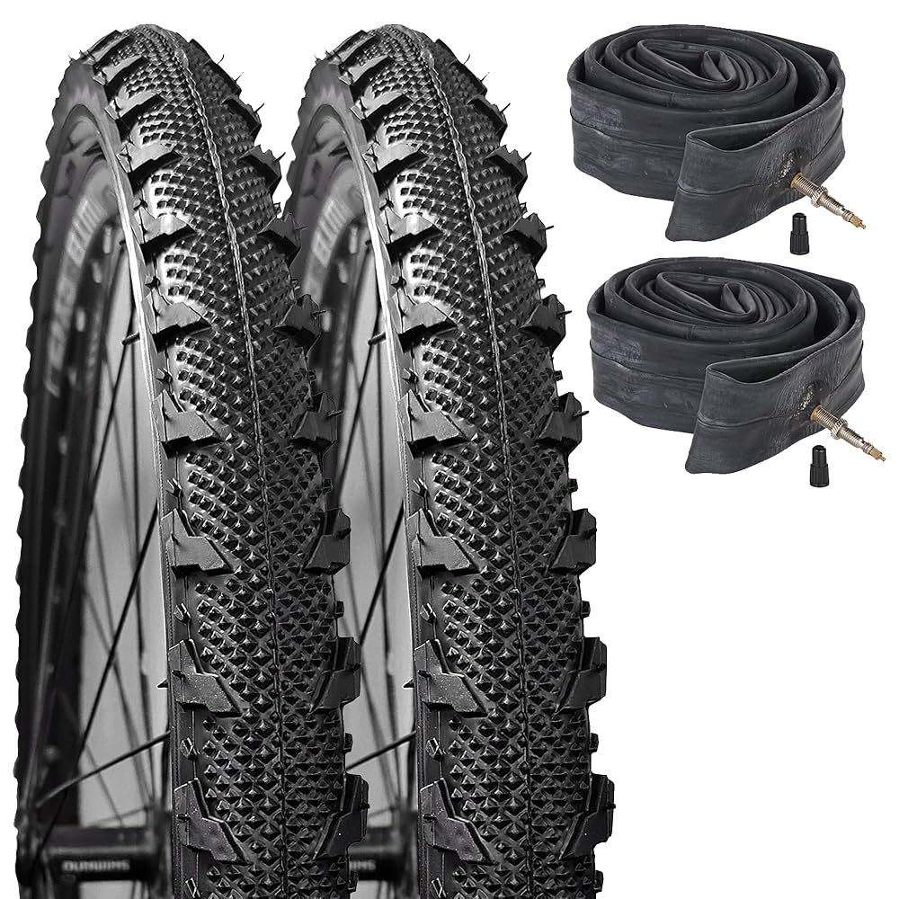 MTBタイヤ 自転車 タイヤ 26インチ 26x1.95 HE チューブ 各2本 セット